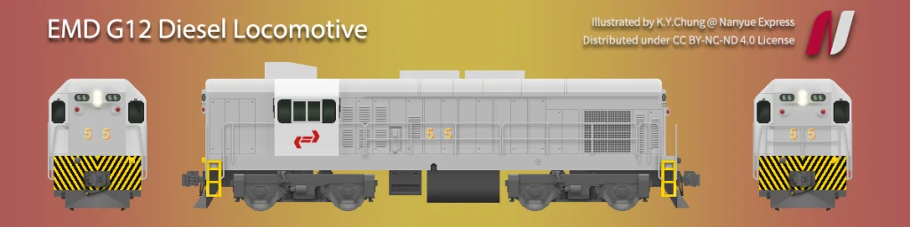 KCR EMD G12 Diesel Locomotive (80s Color Scheme)