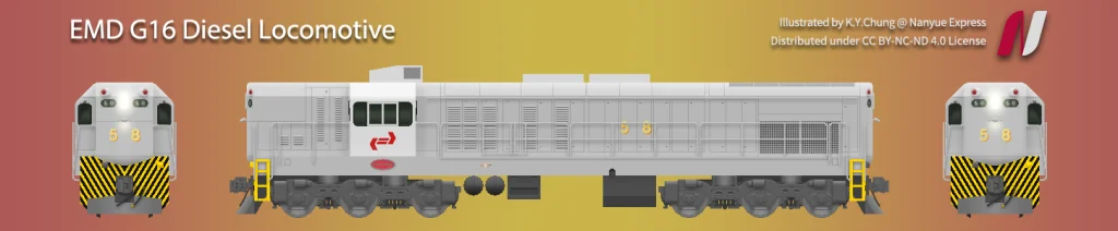 KCR EMD G16 Diesel Locomotive (80s Color Scheme)