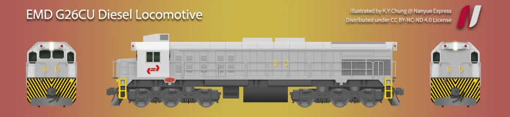 KCR EMD G26CU Diesel Locomotive (80s Color Scheme)