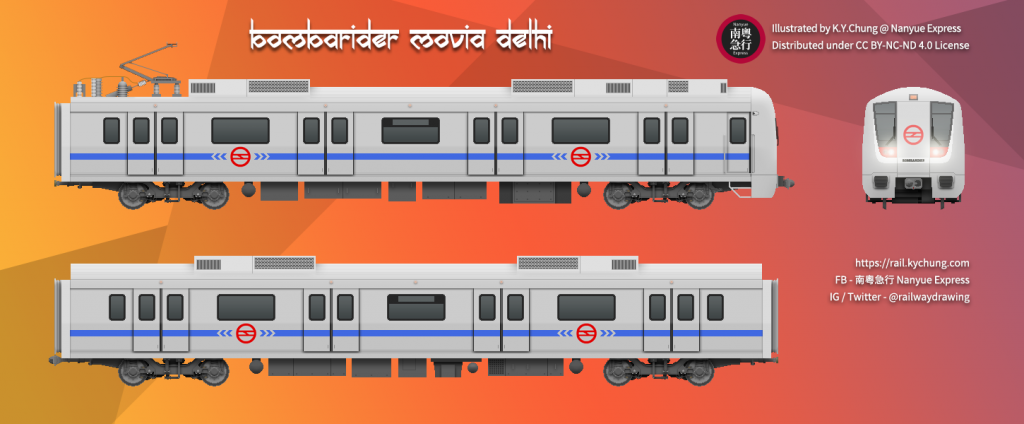 德里地鐵龐巴迪MOVIA列車(藍線)