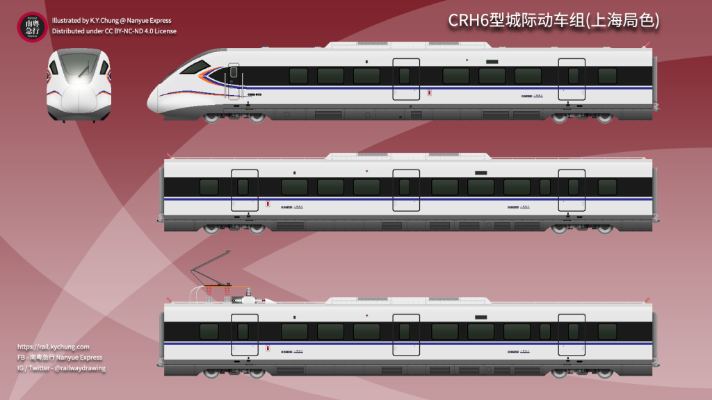China Railway Highspeed CRH6A (Shanghai Railway Group Livery)