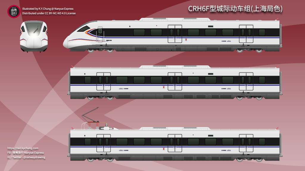 China Railway Highspeed CRH6F (Shanghai Railway Group Livery)