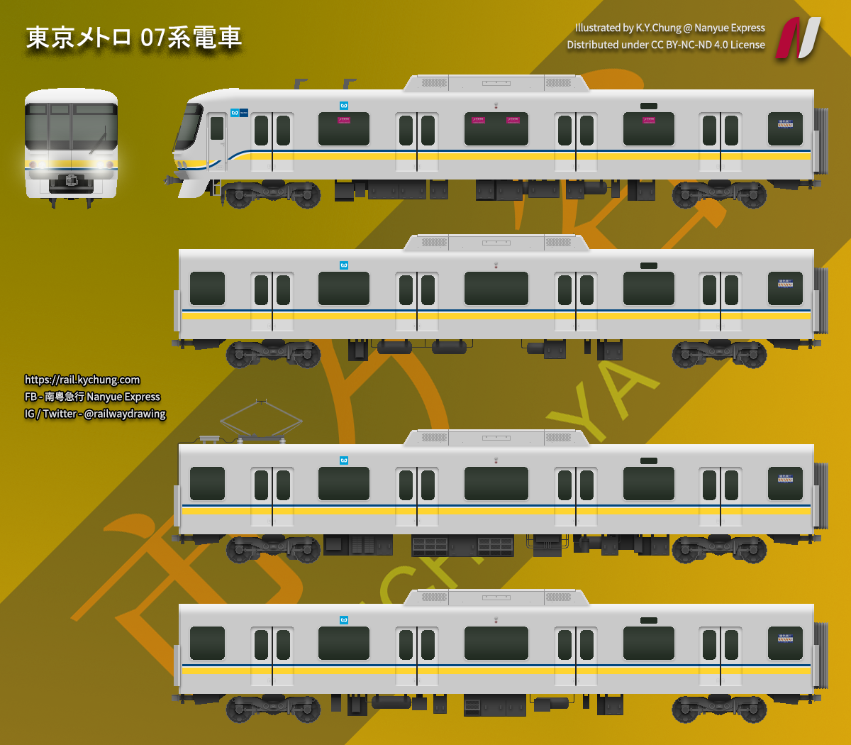Tokyo Metro 07 Series (Yūrakuchō Line Livery) - Nanyue Express
