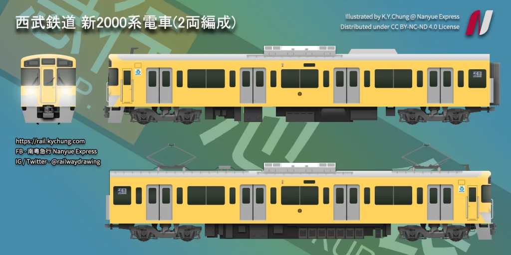 西武新2000系電車(2両編成)