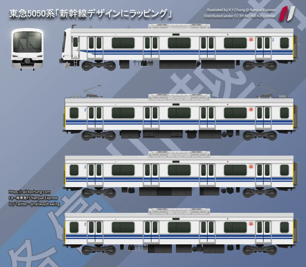 東急5050系 - 「enjoy! WEST」 東海道・山陽新幹線ラッピングトレイン